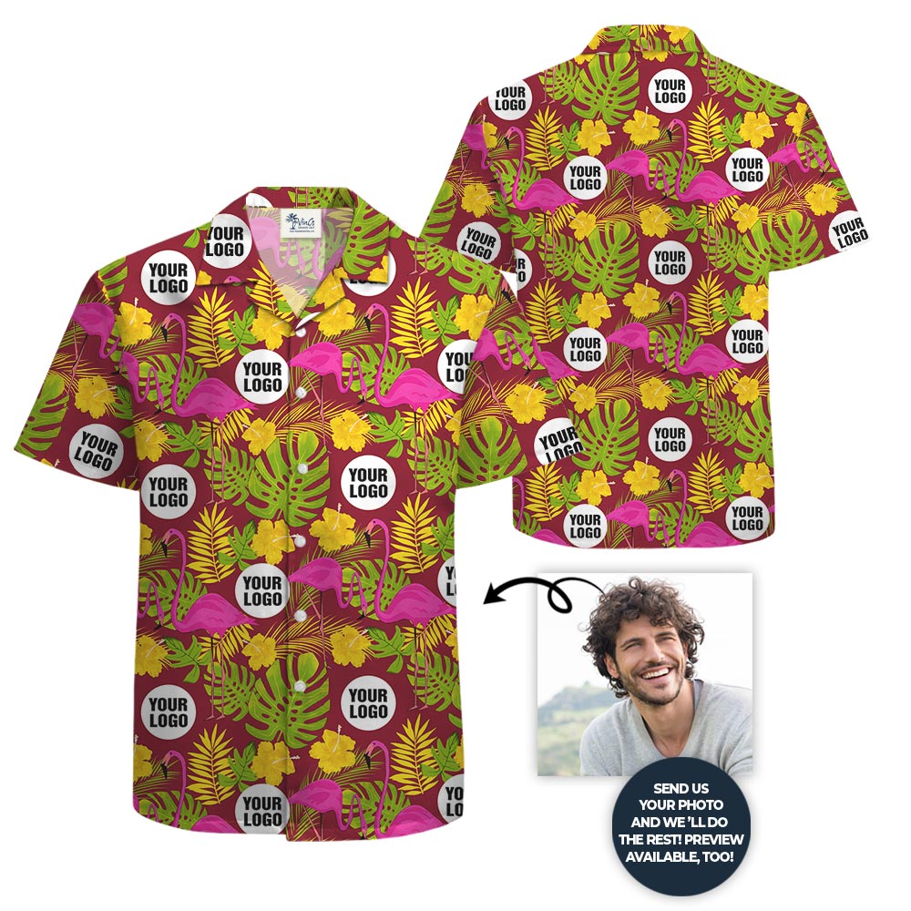 Custom Logo Flamingo Hawaii Shirt Plus Size