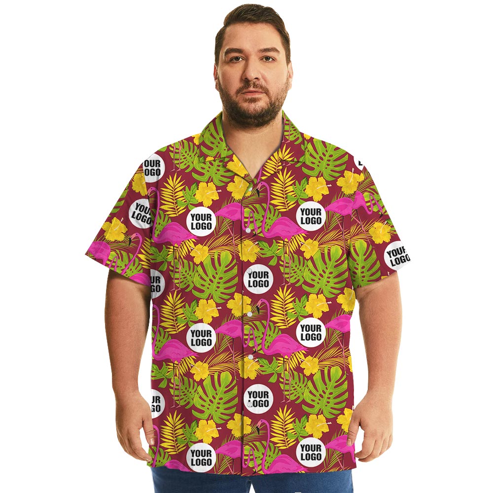 Custom Logo Flamingo Hawaii Shirt Plus Size