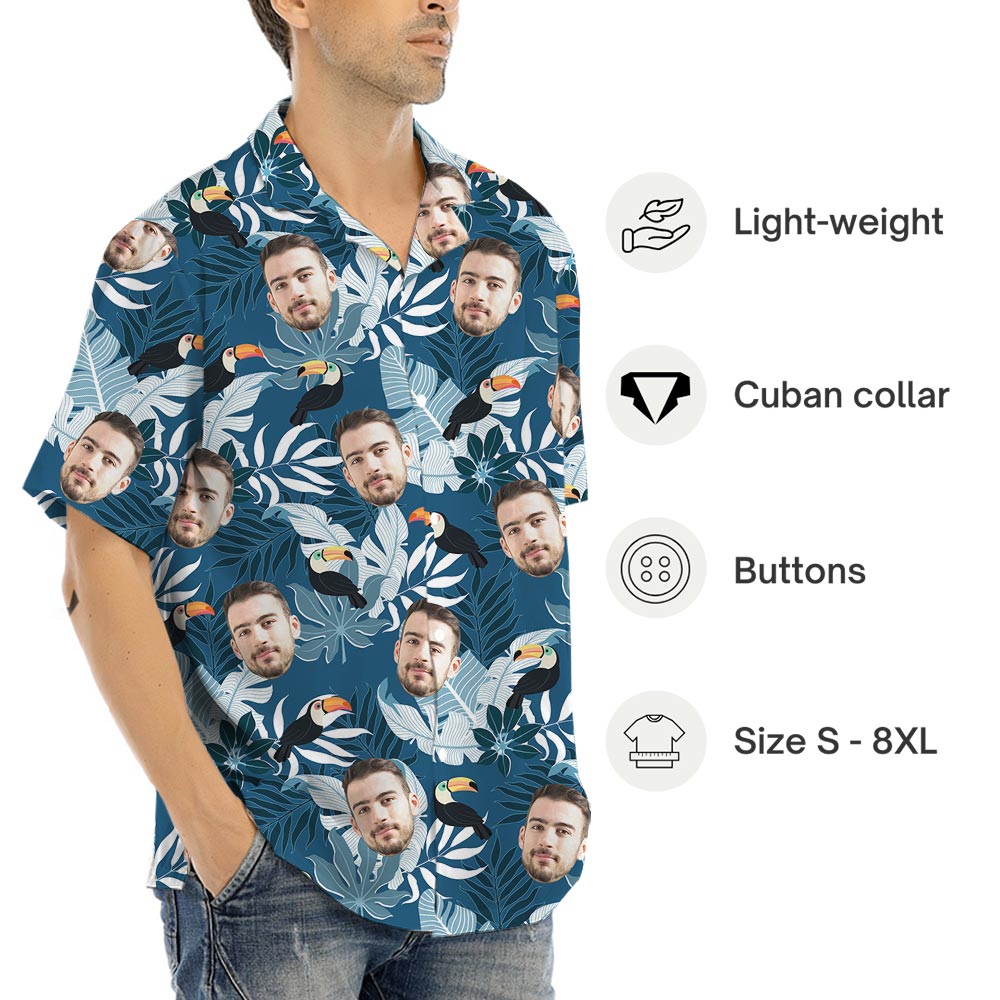 Personalized Oversized Hawaiian Shirt With Your Face