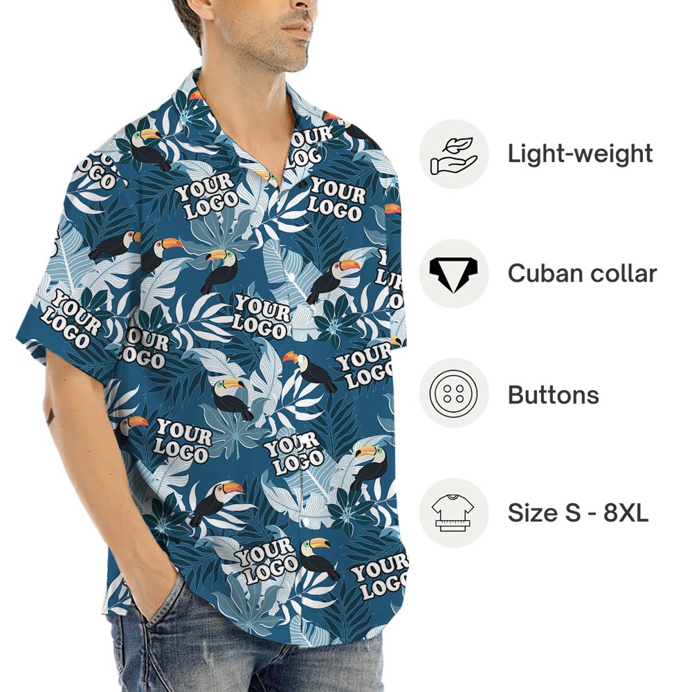 Funny Custom Logo Toucan Plus Size Hawaii Shirt