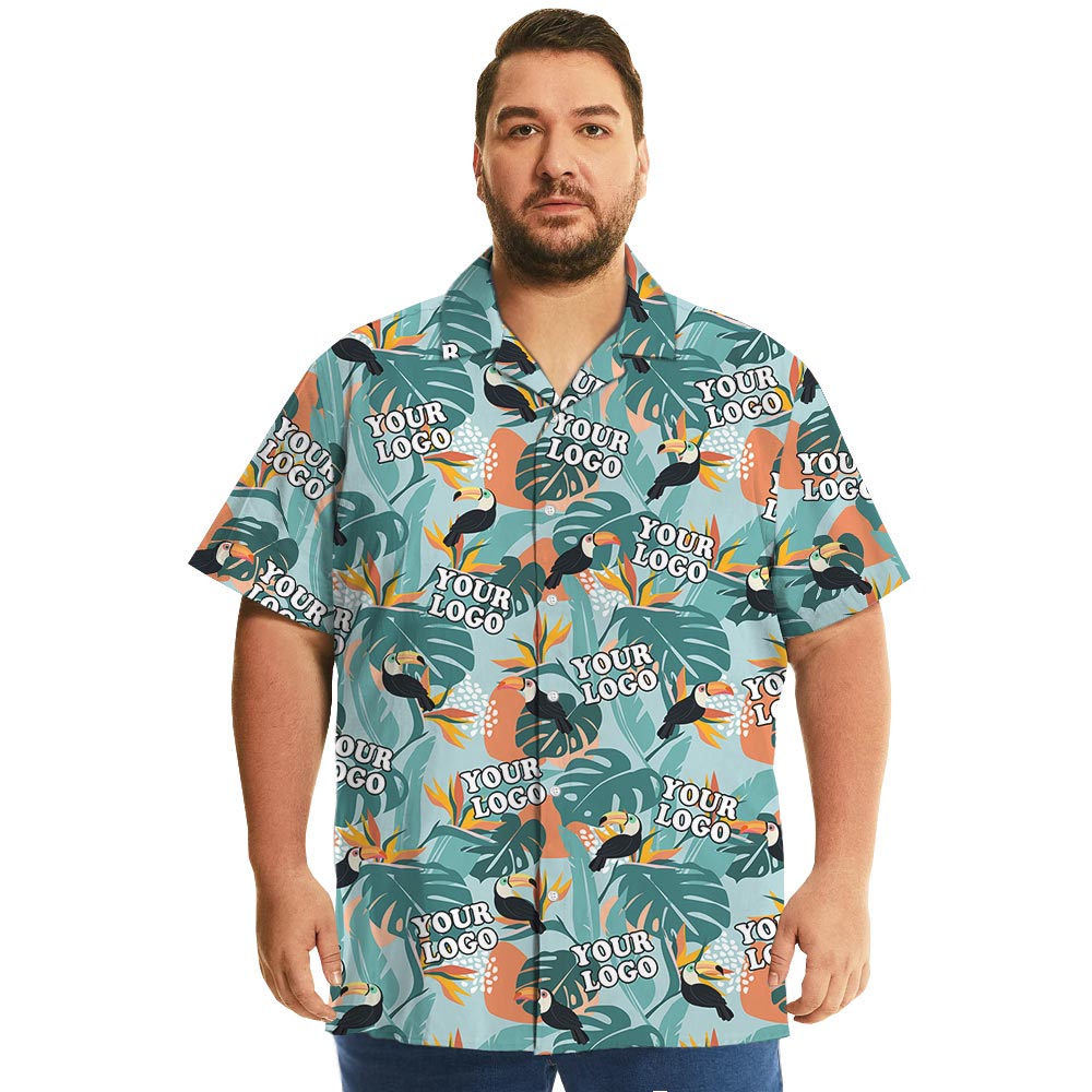Personalized Plus Size Hawaiian Shirt With Company Logo