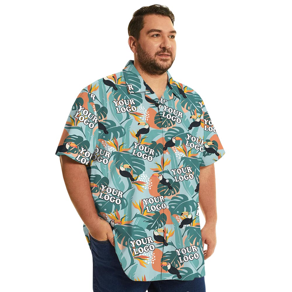 Personalized Plus Size Hawaiian Shirt With Company Logo