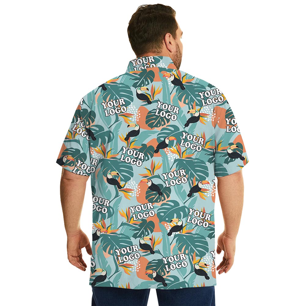 Personalized Plus Size Hawaiian Shirt With Company Logo