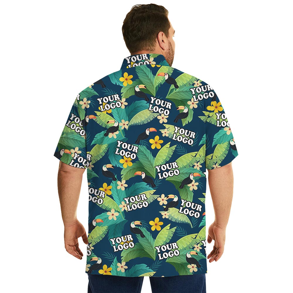 Custom Logo Toucan Tropical Hawaiian Shirt Plus Size