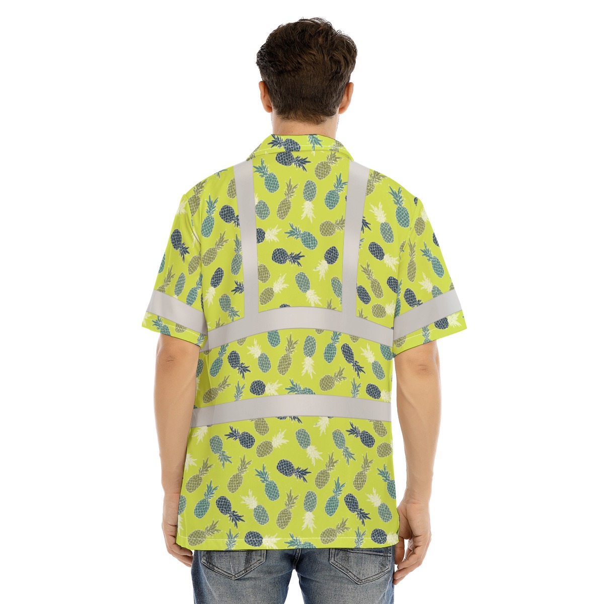 Pineapple Lime Hi Vis Hawaiian Shirt