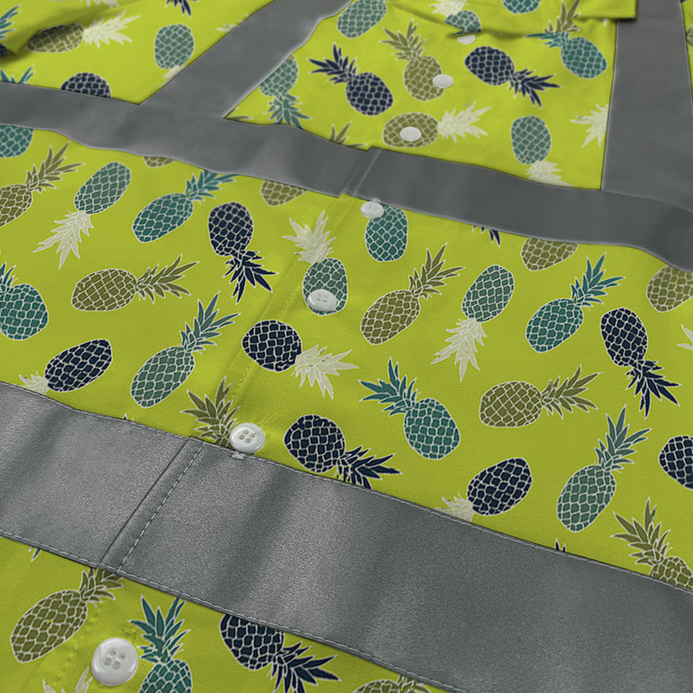 Pineapple Lime Hi Vis Hawaiian Shirt