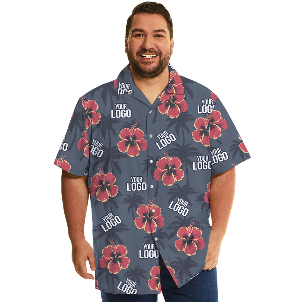 Unique Personalized Logo Hawaiian Shirt With Floral Print