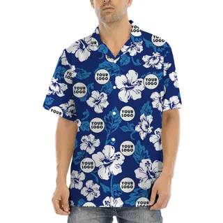 Custom Company Logo Hawaiian Shirt All Sizes