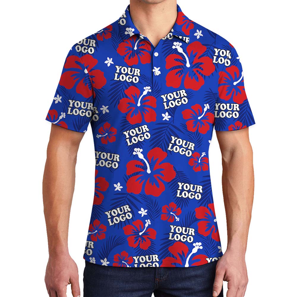 Men And Women Tropical Polo Shirts With Logo - variant image 1