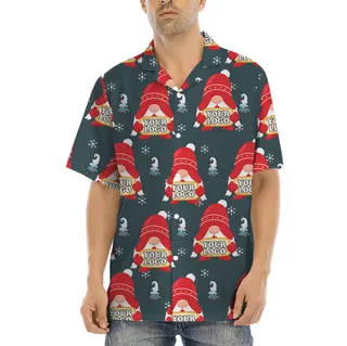 Custom Logo Gnome Christmas Hawaiian Shirt