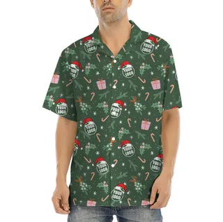 Christmas Hawaiian Shirt With Custom Company Logo