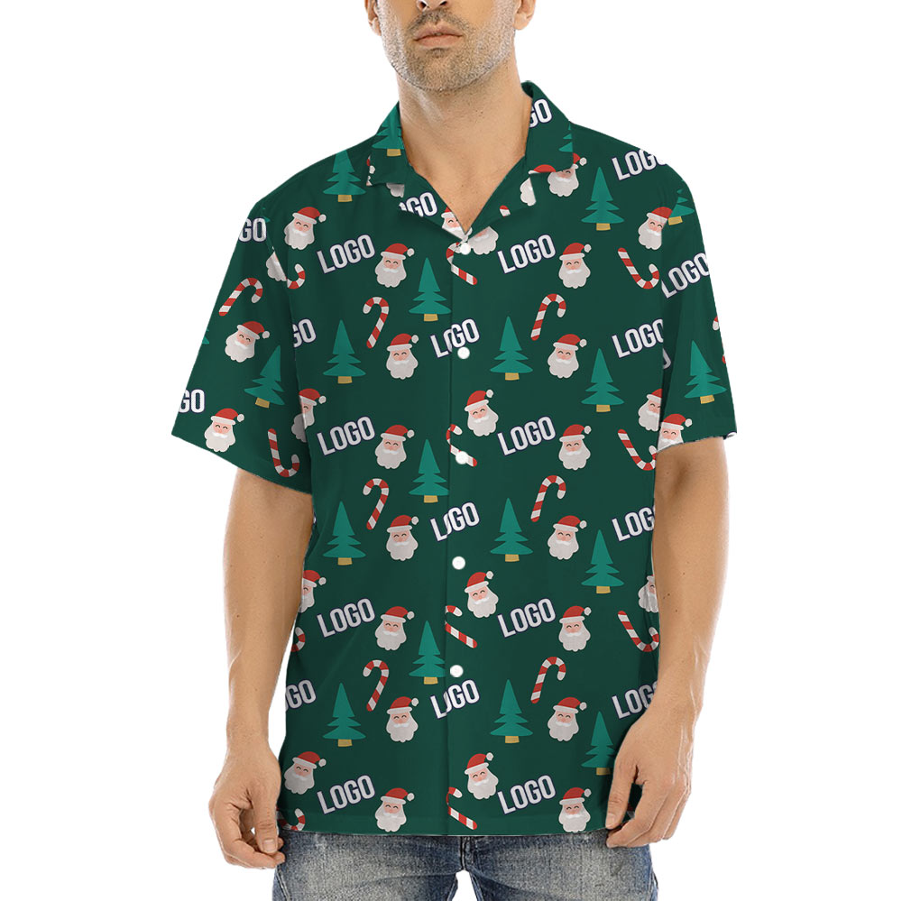 Christmas Santa Hawaiian Shirt With Custom Logo - variant image 1