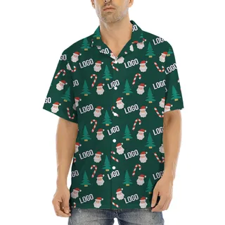 Christmas Santa Hawaiian Shirt With Custom Logo