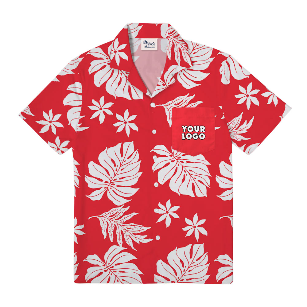 Pocket Hawaiian Shirt With Custom Company Logo - variant image 1