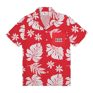 Pocket Hawaiian Shirt With Custom Company Logo