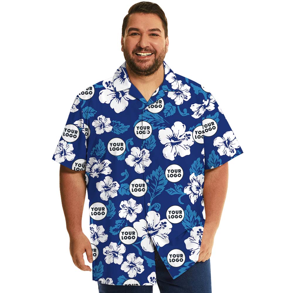 Custom Company Logo Hawaiian Shirt All Sizes