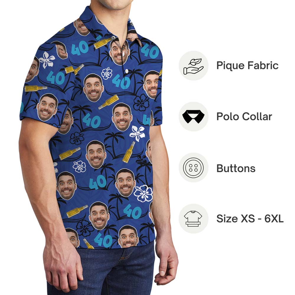 Personalized Birthday And Age Collared Polo Shirt