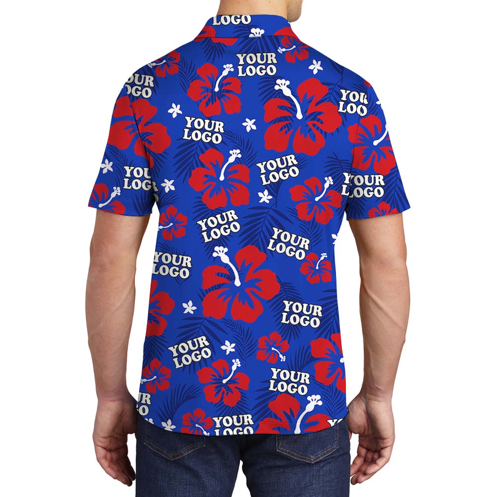 Men And Women Tropical Polo Shirts With Logo