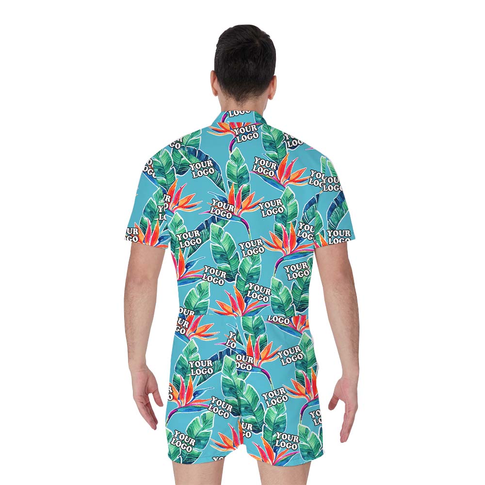 Custom Tropical Men's Romper With Your Own Photos
