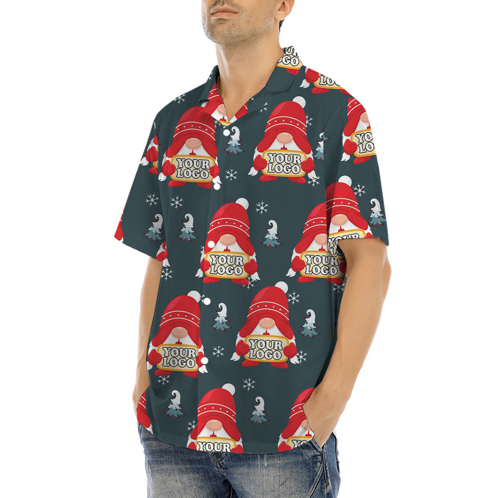Custom Logo Gnome Christmas Hawaiian Shirt