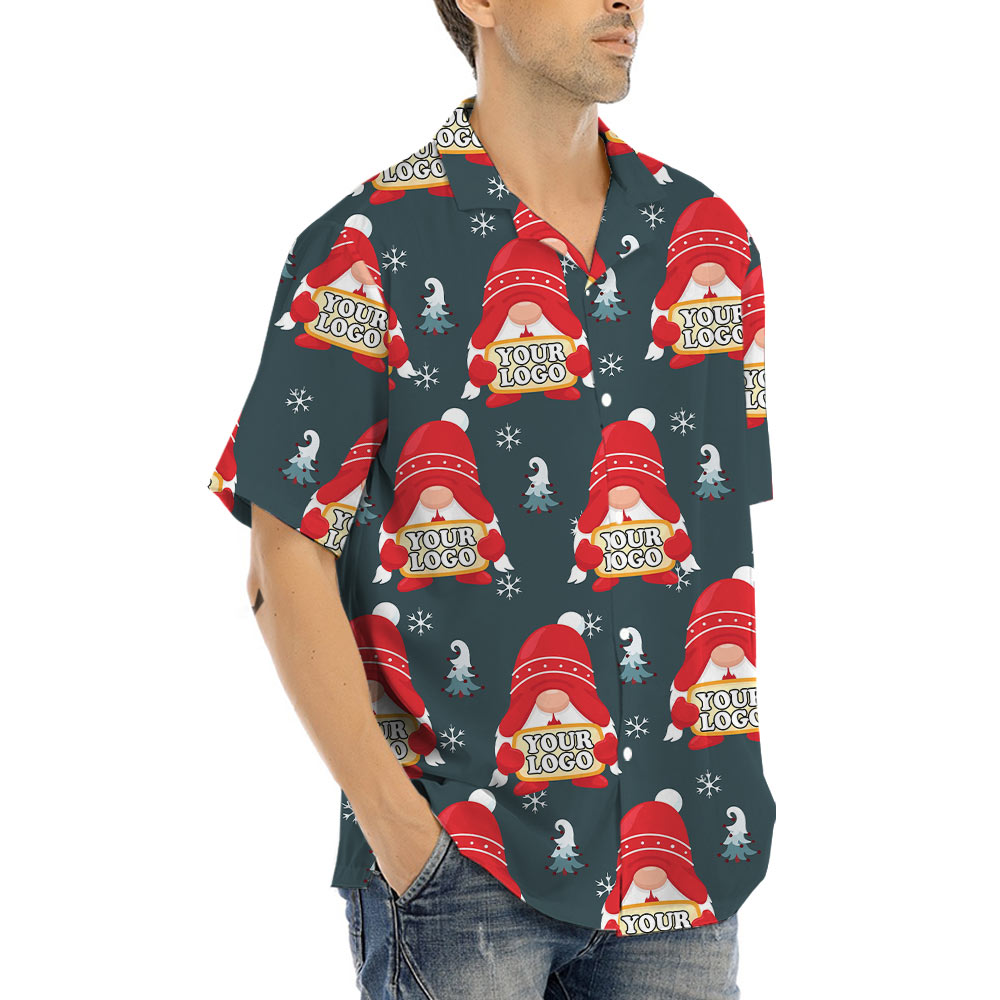 Custom Logo Gnome Christmas Hawaiian Shirt
