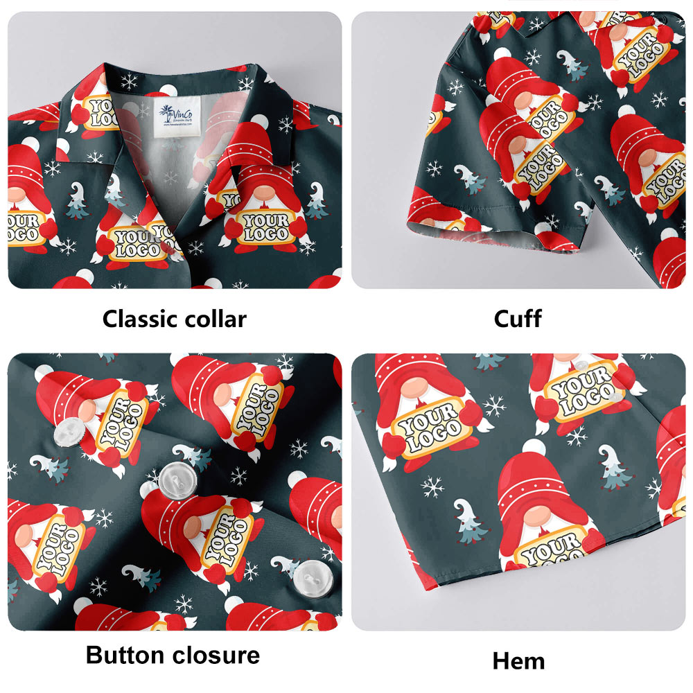 Custom Logo Gnome Christmas Hawaiian Shirt