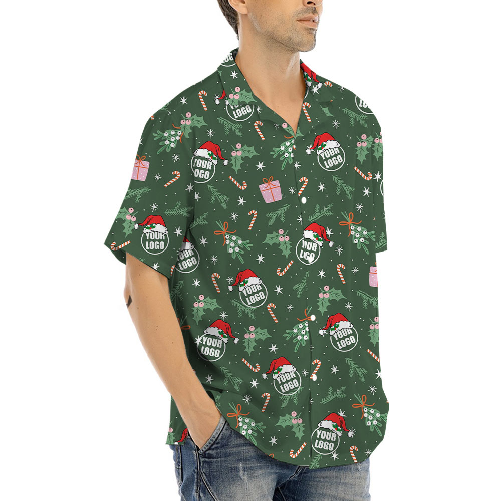 Christmas Hawaiian Shirt With Custom Company Logo