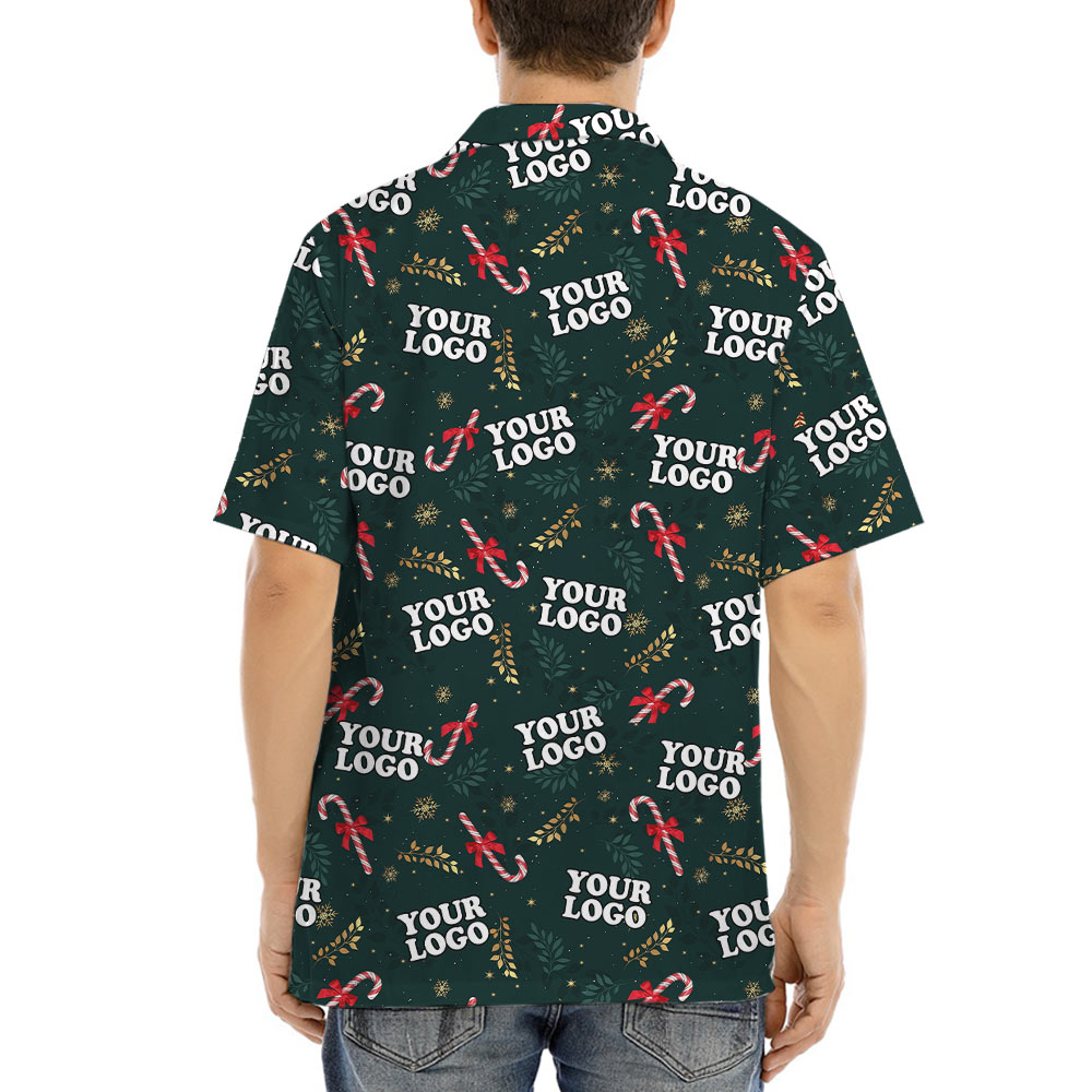 Custom Company Logo Christmas Hawaiian Shirt