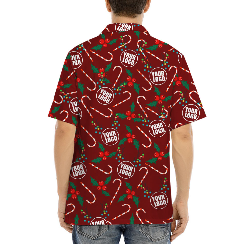 Custom Logo Christmas Hawaiian Shirt