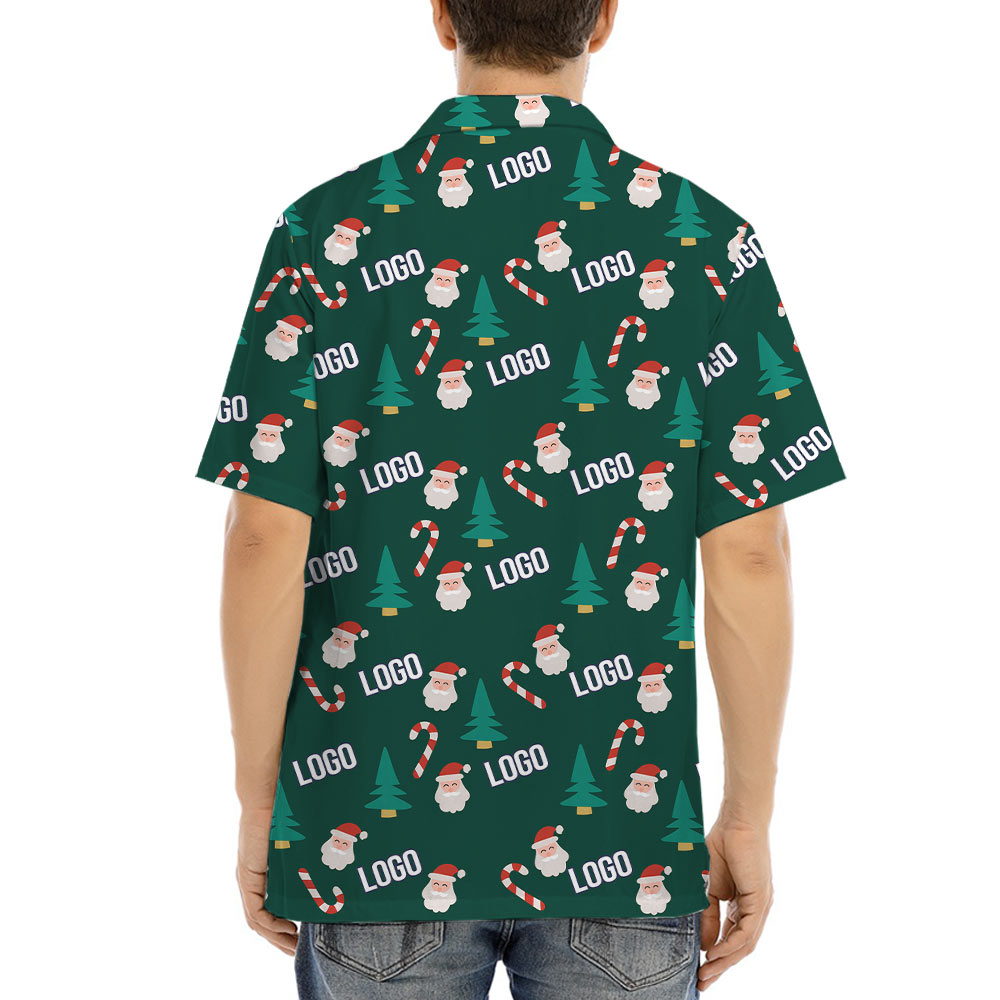 Christmas Santa Hawaiian Shirt With Custom Logo