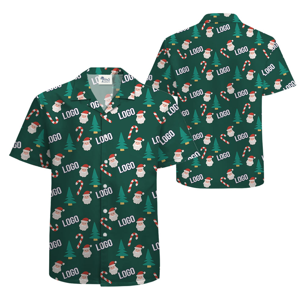 Christmas Santa Hawaiian Shirt With Custom Logo
