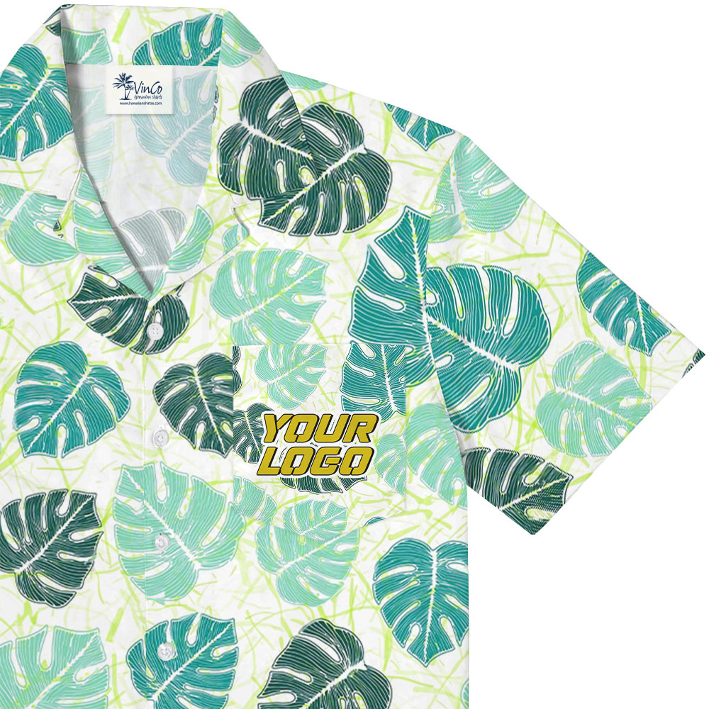 Custom Pocket With Logo Tropical Hawaiian Shirt