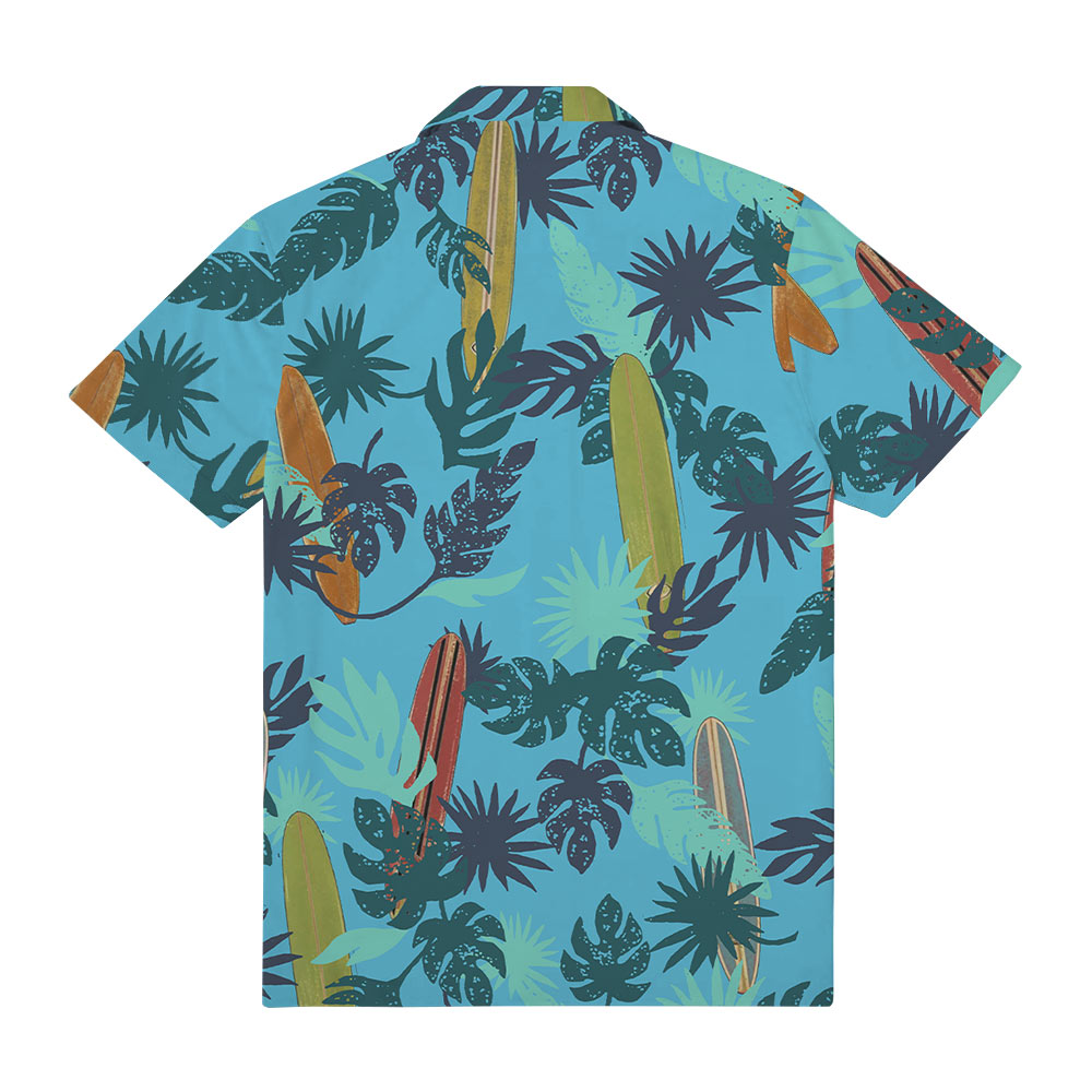 Custom Company Logo Tropical Pocket Hawaiian Shirt
