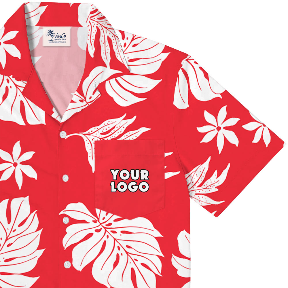 Pocket Hawaiian Shirt With Custom Company Logo