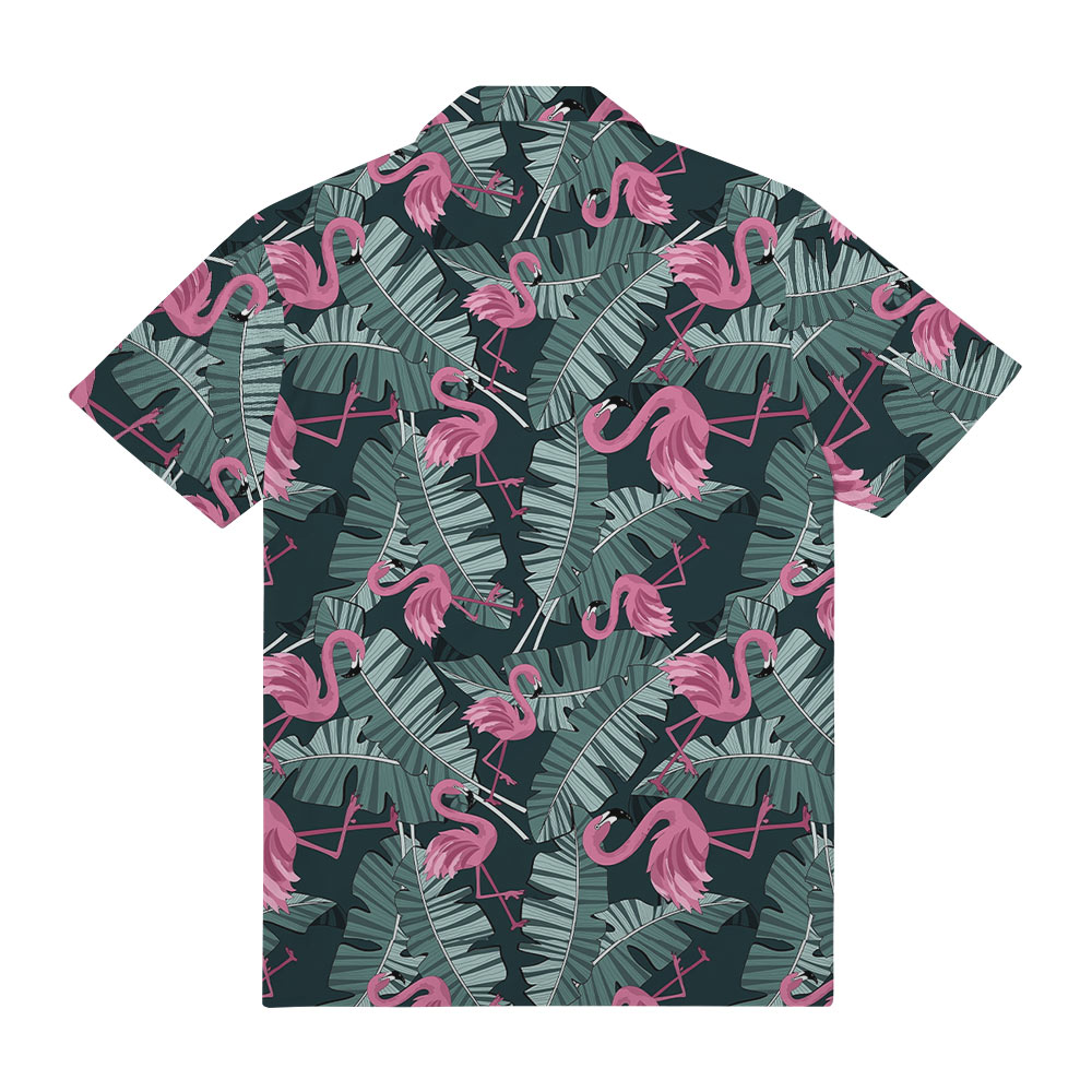 Custom Logo Pocket Flamingo Hawaiian Shirt