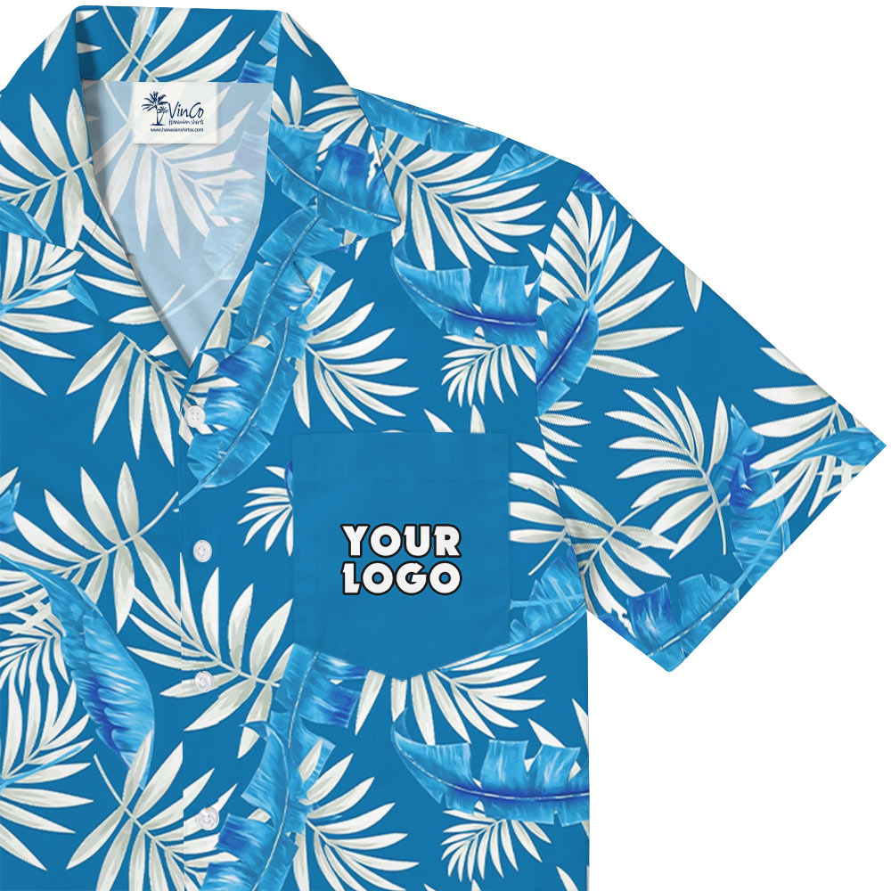 Custom Logo Pocket Hawaiian Shirt