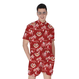 Vintage Santa Claus Cowboy Men's Romper