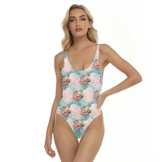 Tropical Santa Claus Flamingo Swimsuit