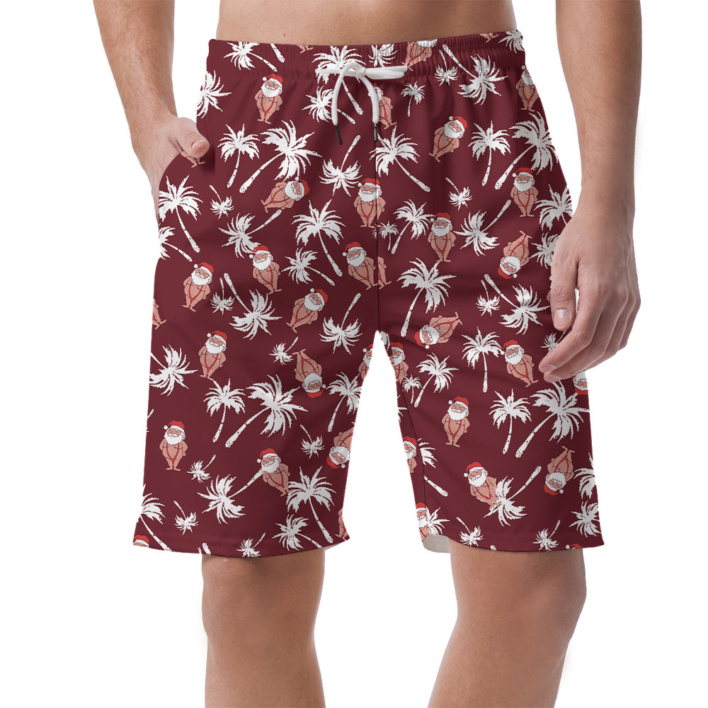 Sexy Santa Bikini Christmas Men's Beach Shorts - variant image 1
