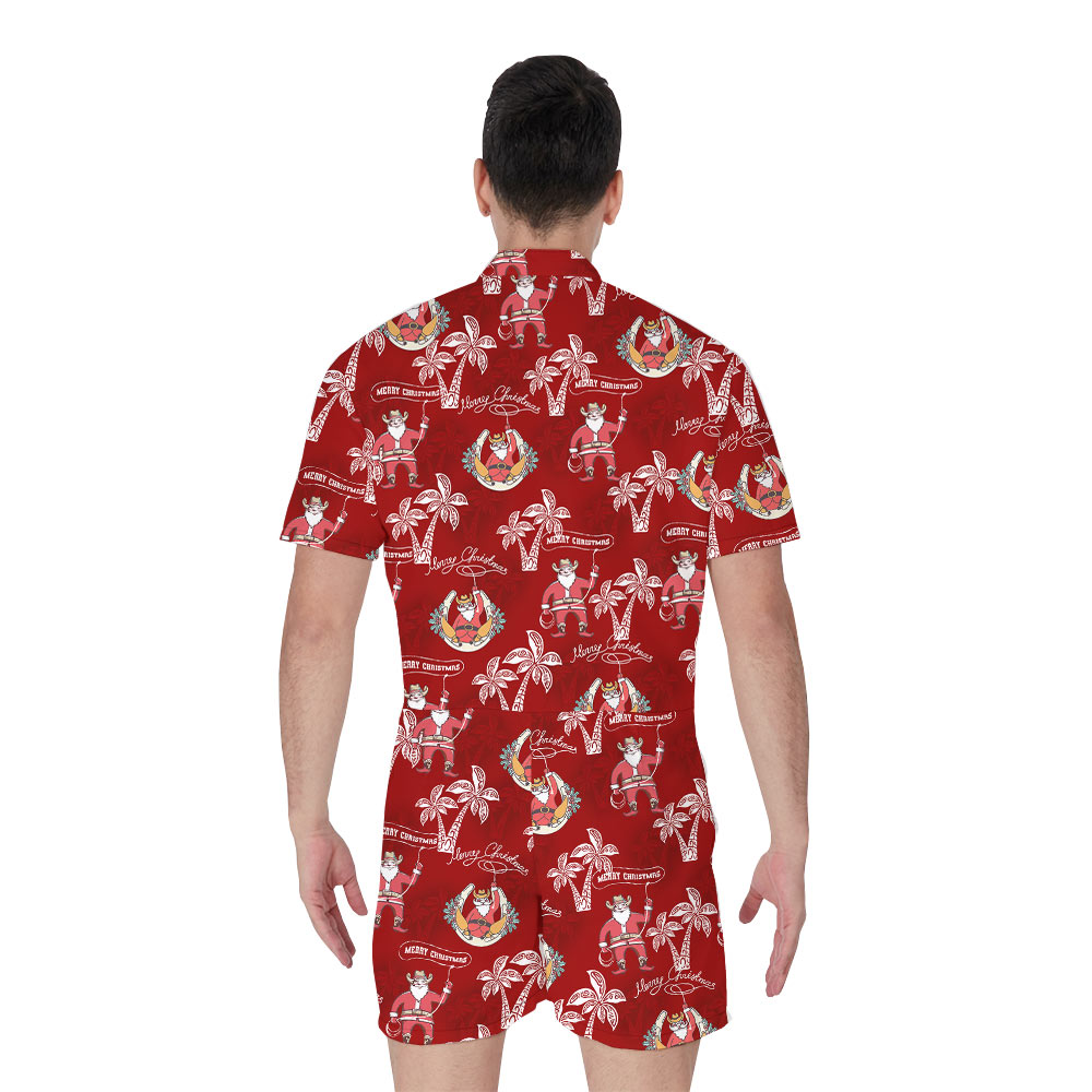 Vintage Santa Claus Cowboy Men's Romper