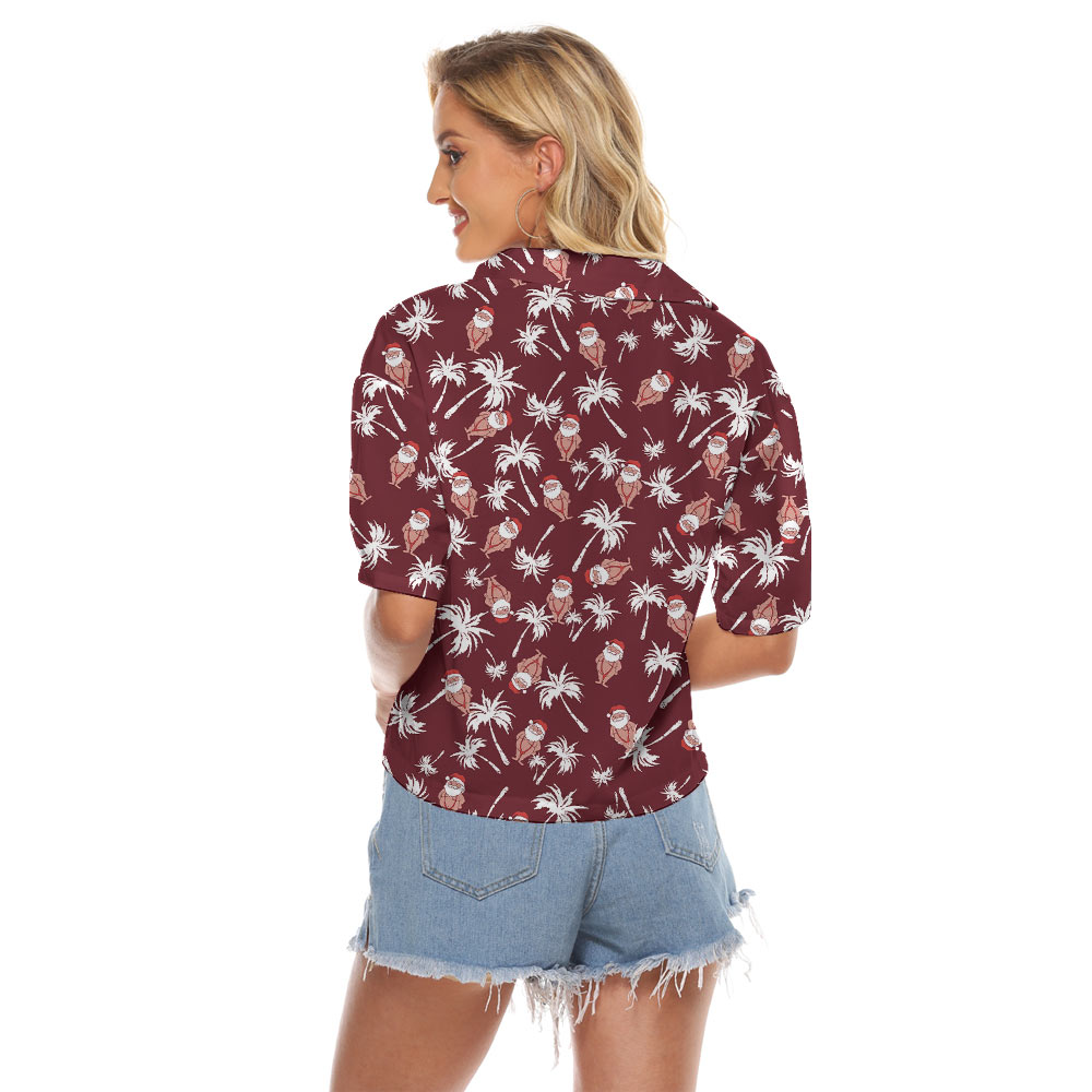 Funny Santa Mankini Women's Cropped Shirt