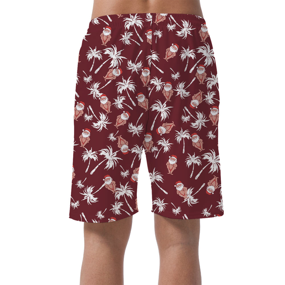 Sexy Santa Bikini Christmas Men's Beach Shorts
