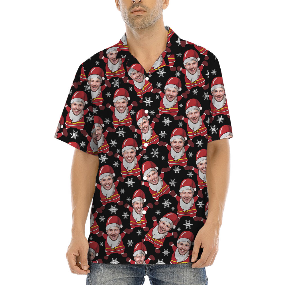 Funny Custom Face Santa Claus Hawaiian Shirt - variant image 1