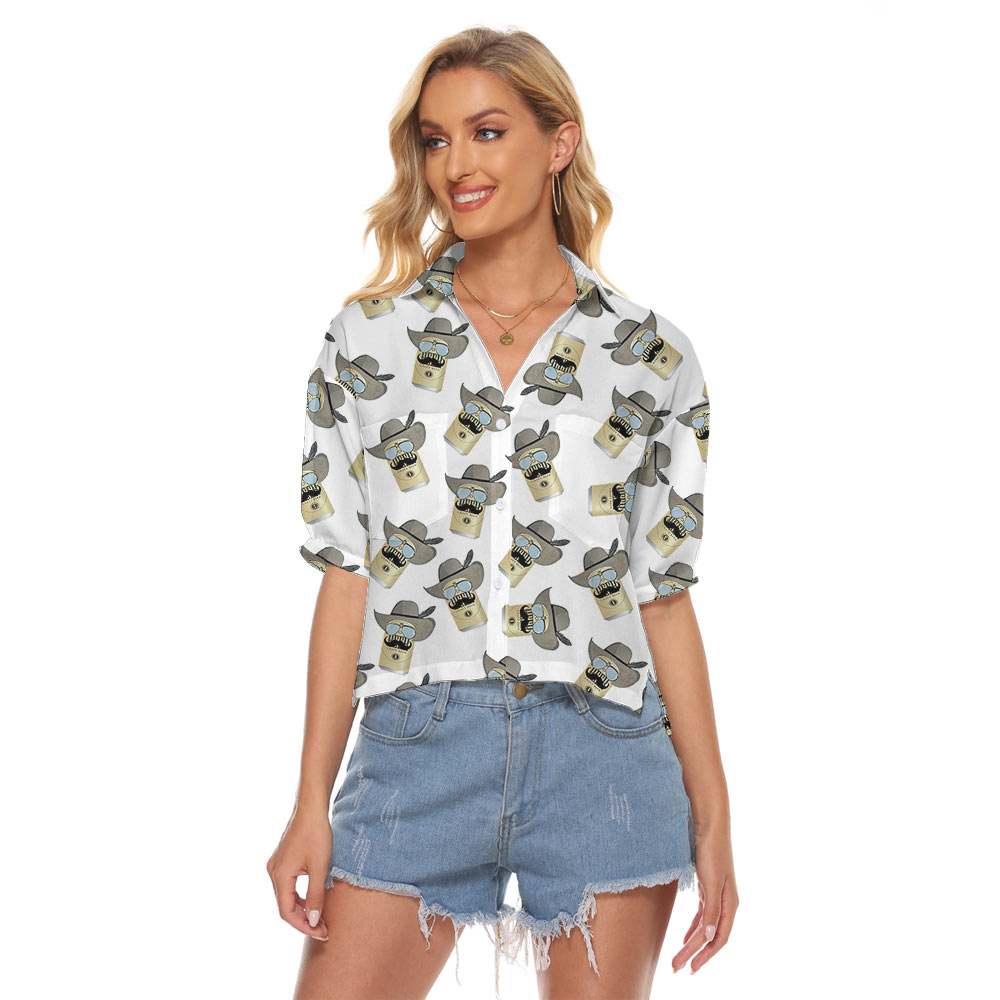 Funny Cowboy Beer Women's Cropped Shirt - variant image 1