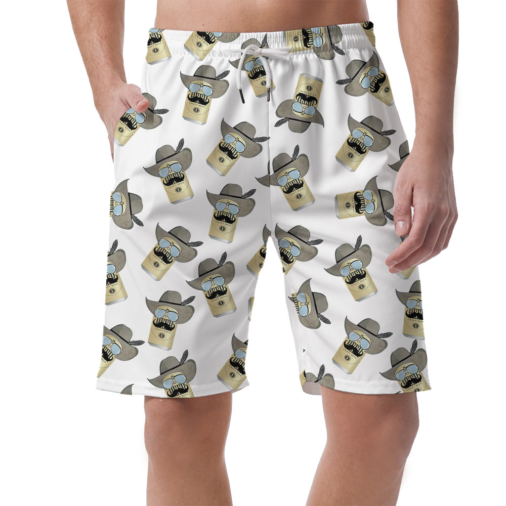 Funny Cowboy Beer Men's Beach Shorts - variant image 1