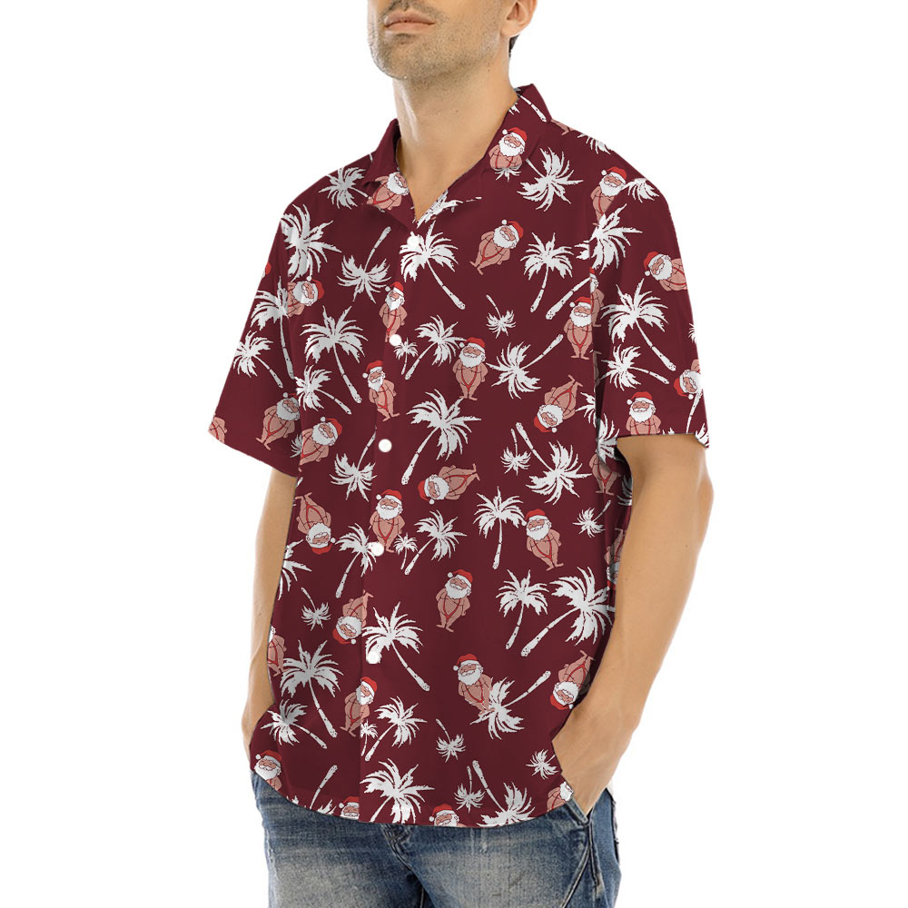 Funny Santa Mankini Christmas Hawaiian Shirt