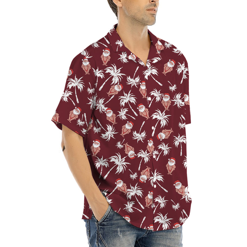 Funny Santa Mankini Christmas Hawaiian Shirt