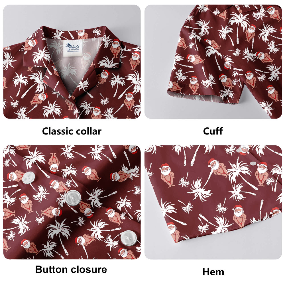 Funny Santa Mankini Christmas Hawaiian Shirt