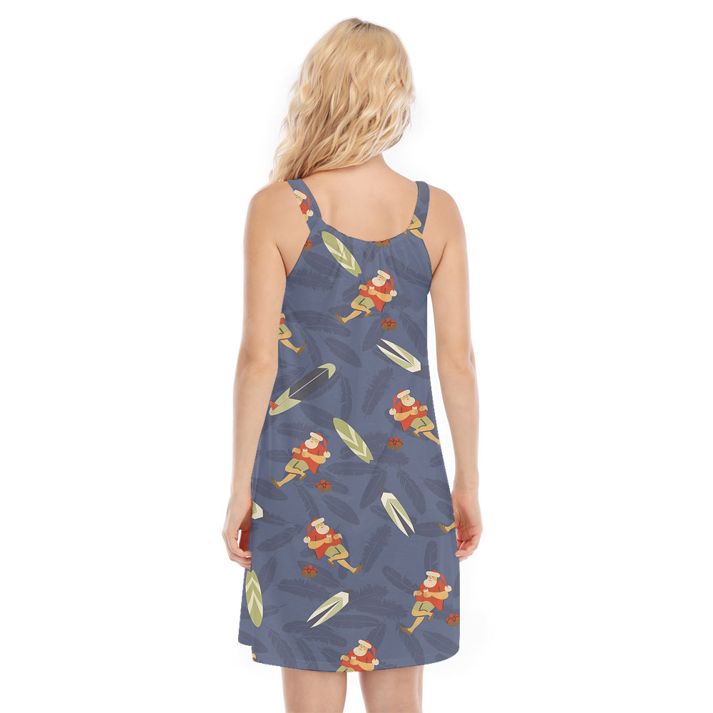 Summer Santa Claus Navy Cami Dress