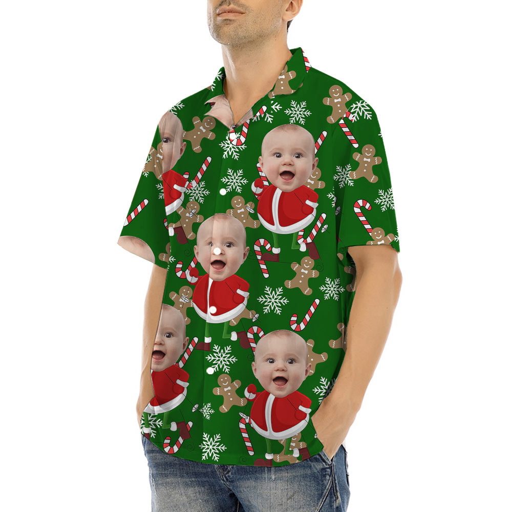Custom Face Baby Santa Hawaiian Shirt